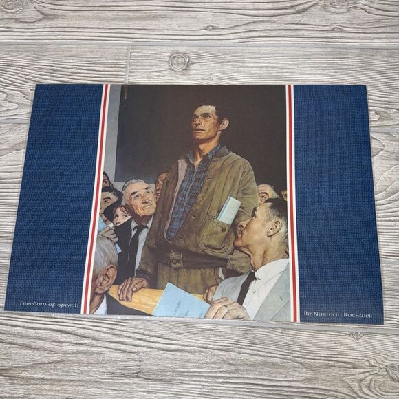 Norman Rockwell Saturday Evening Post Laminated Placemats Lot Of 6 Vintage 1970s - Picture 10 of 13
